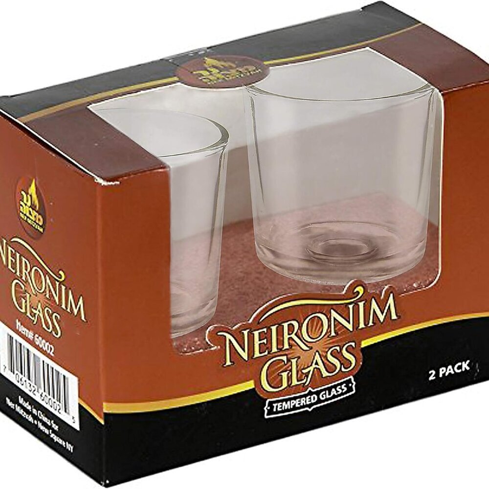Neironim Glass Shabbos Candle Holders, Premium Quality Clear Votive Cups for Sha